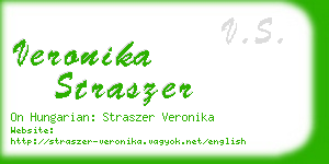 veronika straszer business card
